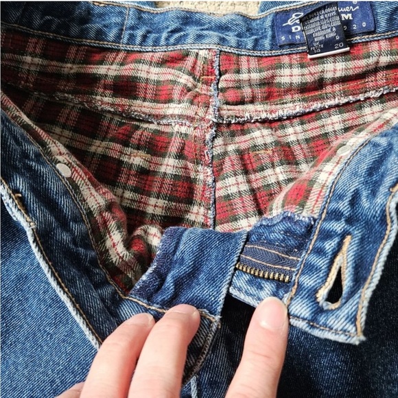 Vintage Eddie Bauer Flannel Lined Tapered Leg Jeans, size 10 petite - Picture 5 of 8